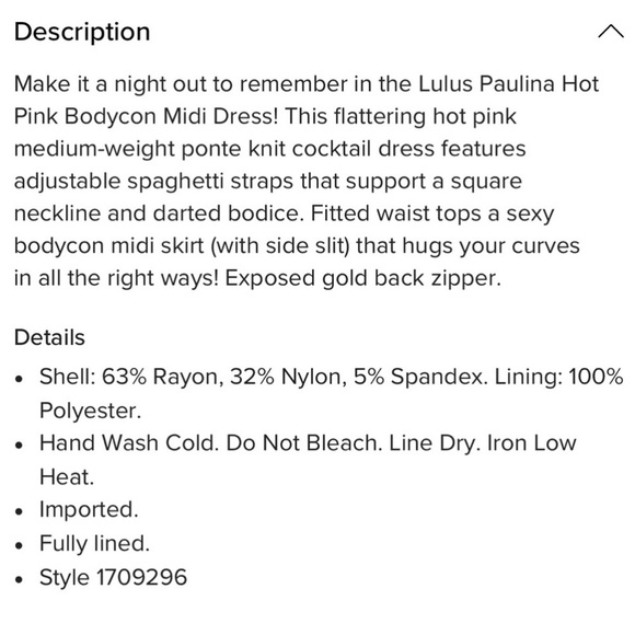 Lulu's NWT Pink Midi Pencil Dress with Slit - Cocktail, Party, Bridesmaid - Picture 6 of 7